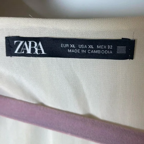 Zara Cream Textured Crop Top - Picture 2 of 5